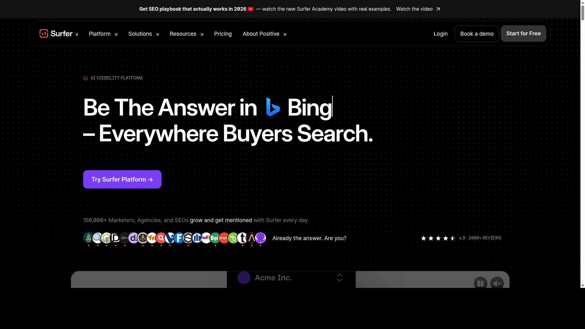 Surfer SEO website