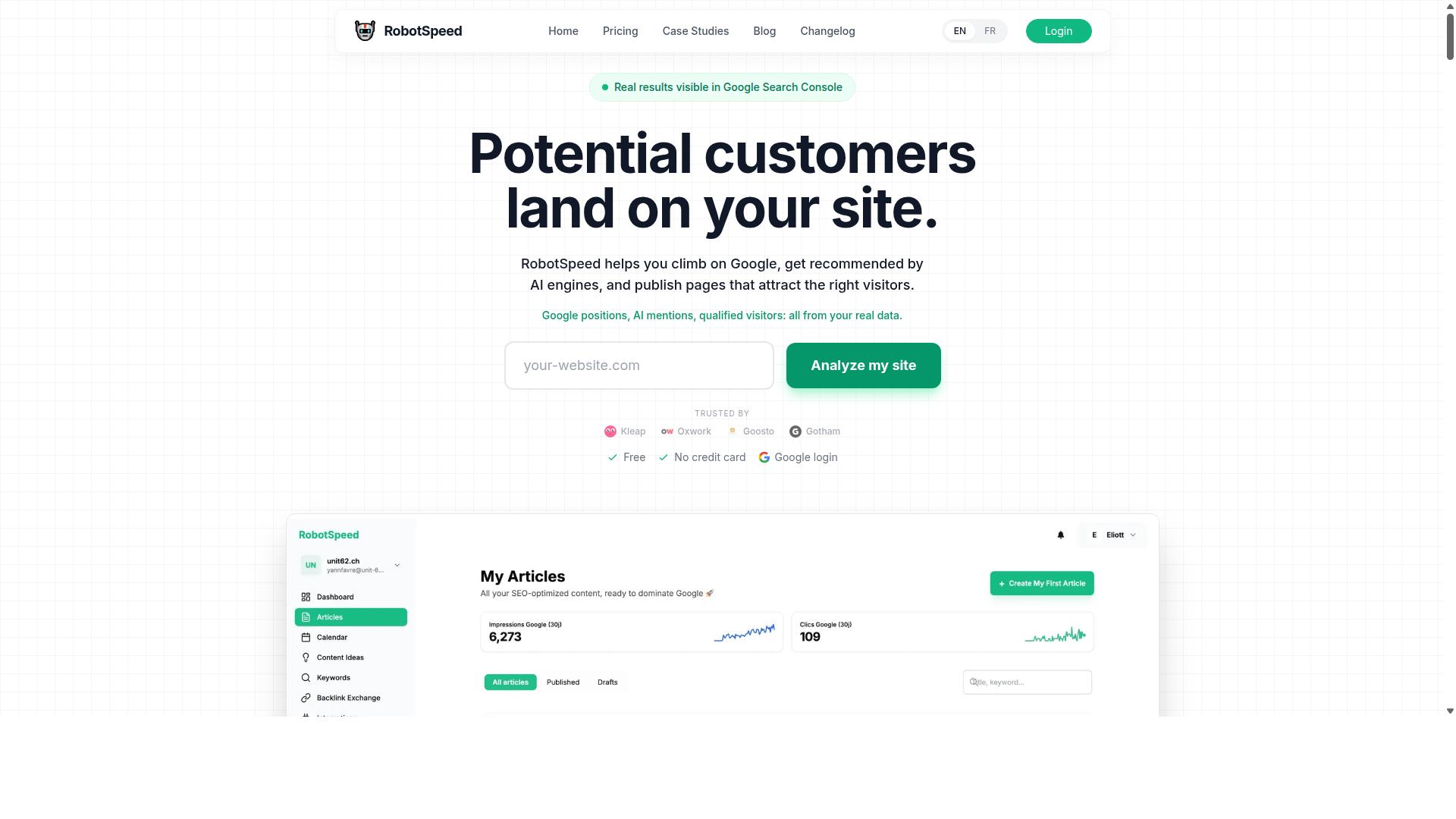 RobotSpeed website