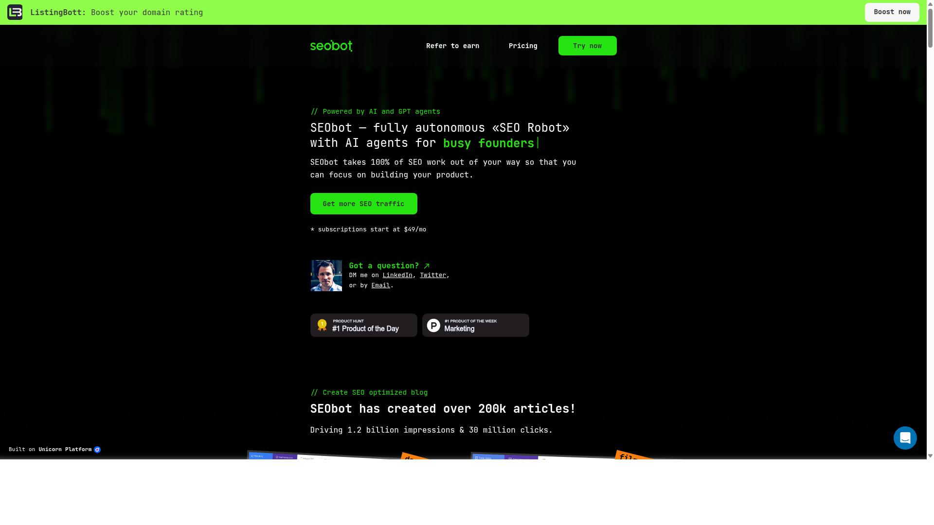 SEObot website